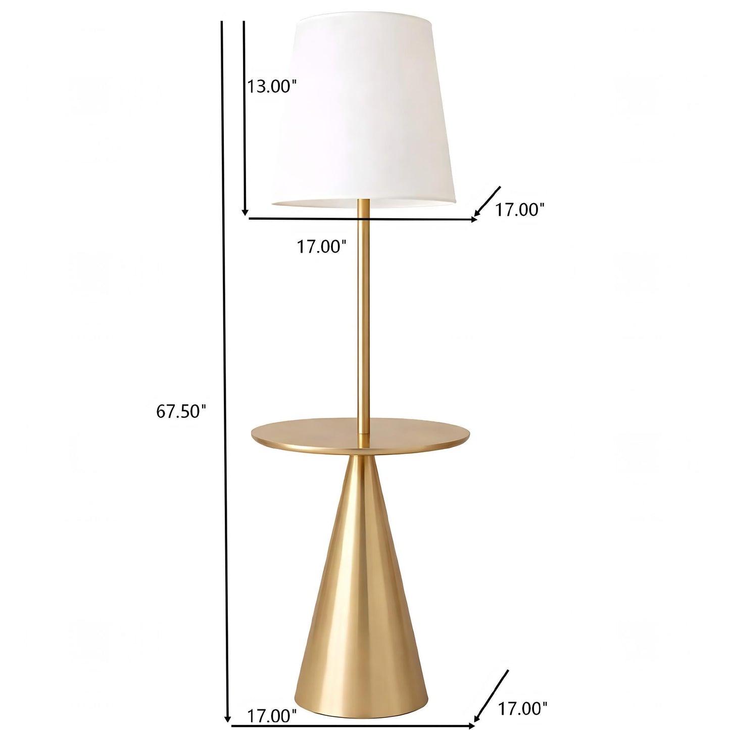 Column | Modern Floor Lamp with Accent Table