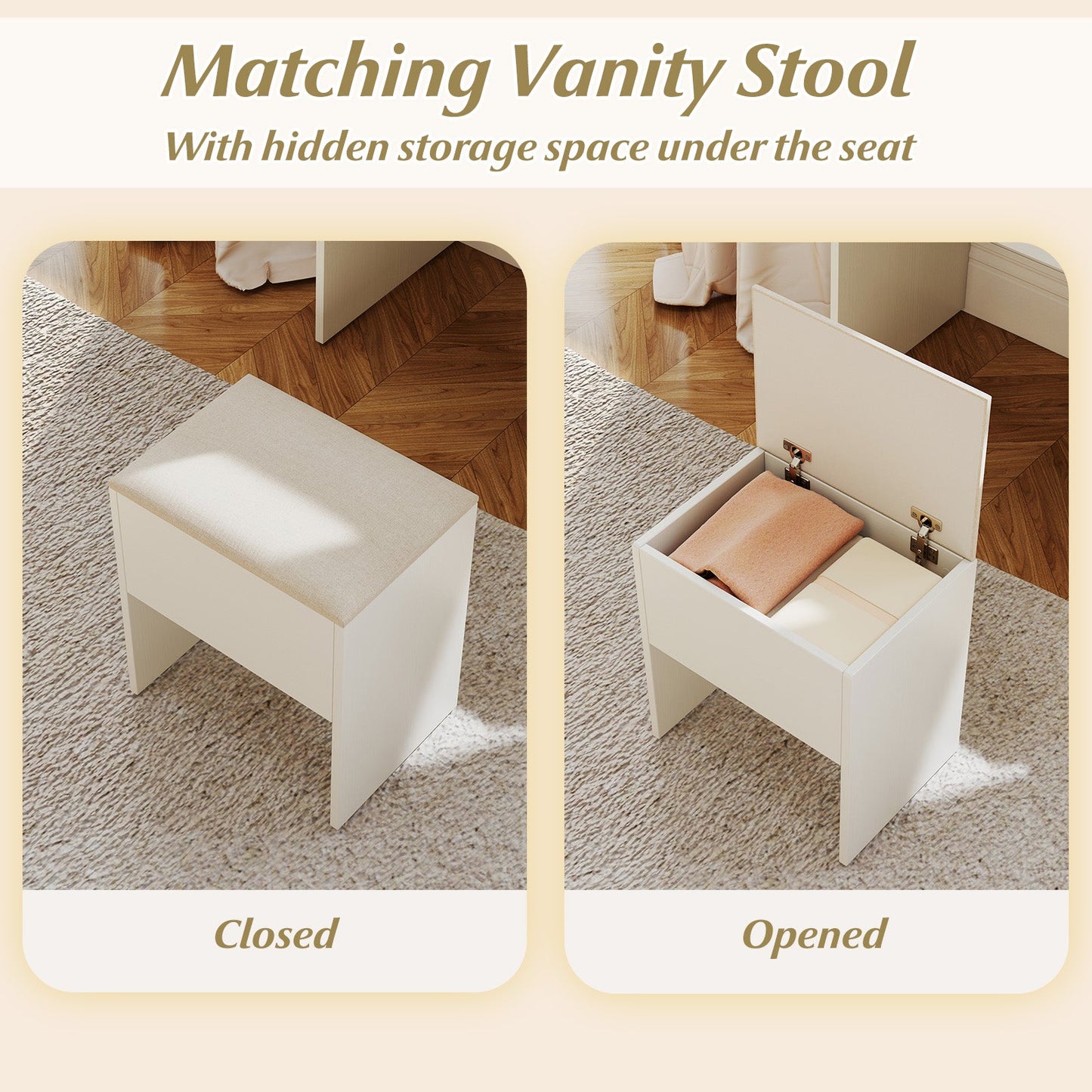 Leading Lady | Vanity Desk with Mirror & Lights