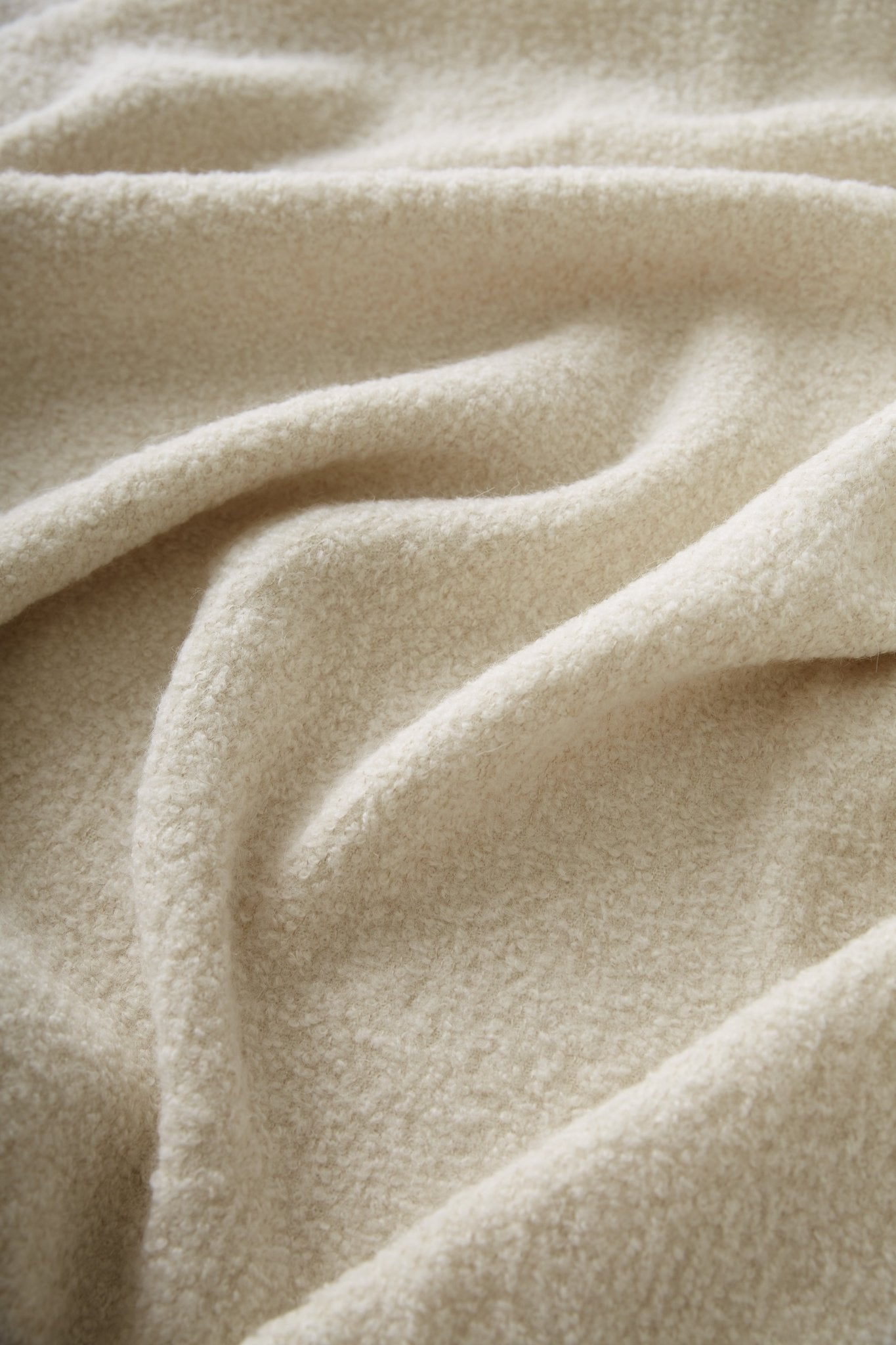Fringe Bouclé Throw Cloud