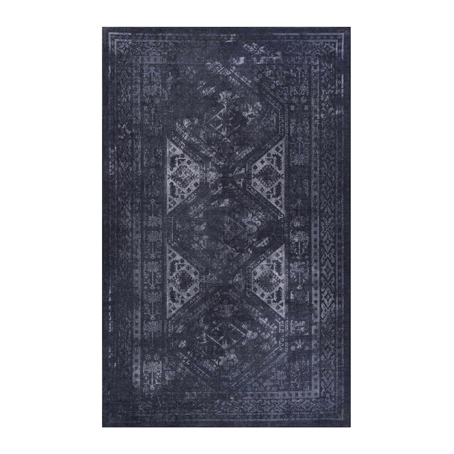Nightfall | Washable Area Rug (Black/Gray)
