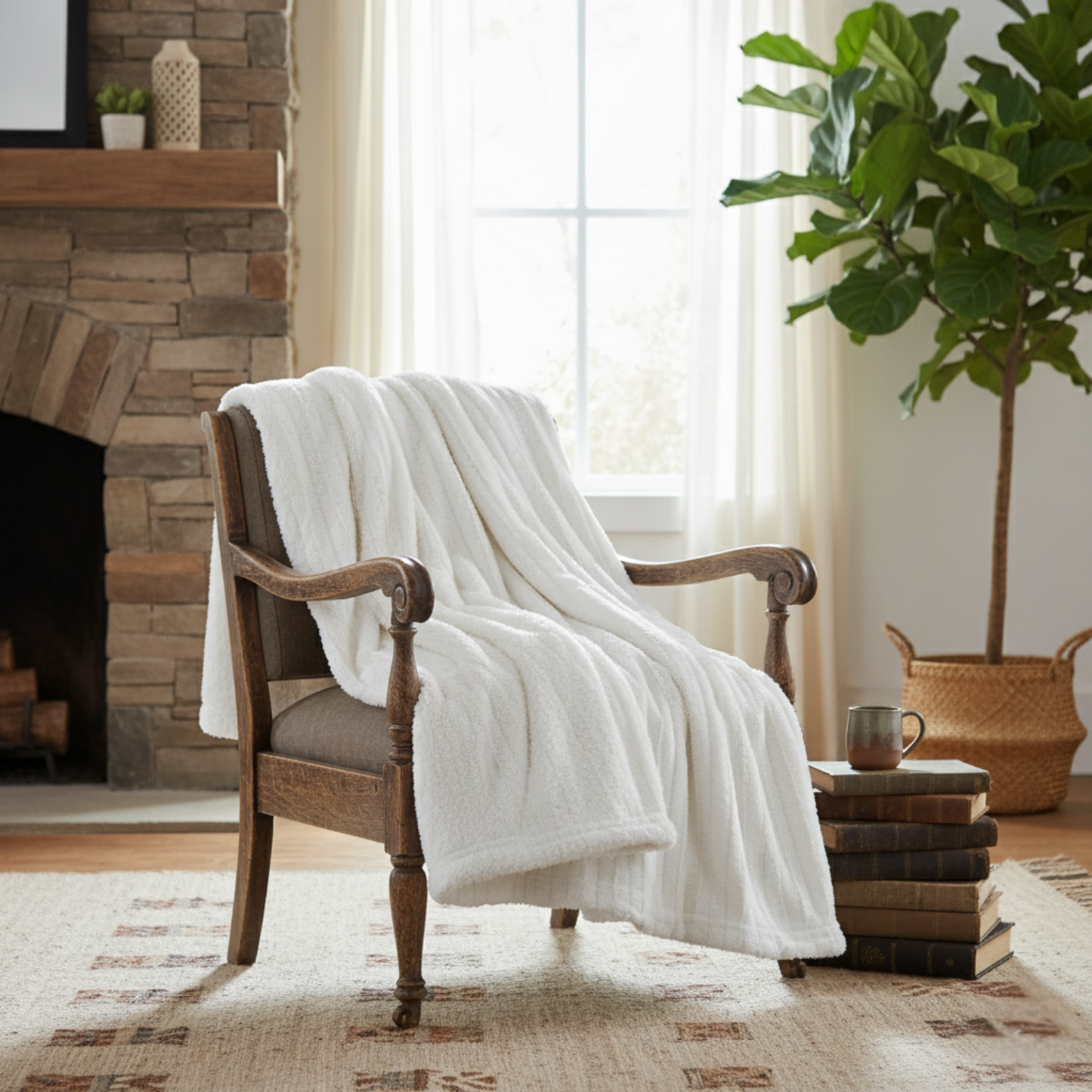 Polar | Faux Fur & Sherpa Throw
