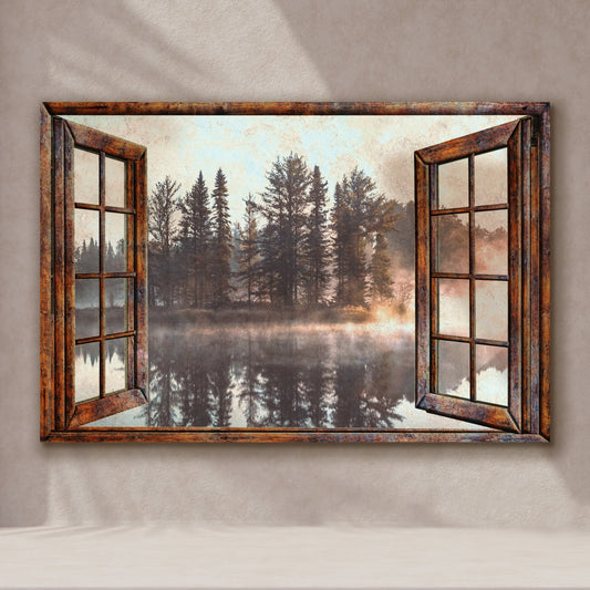 October Light | Autumn Lake Canvas Art