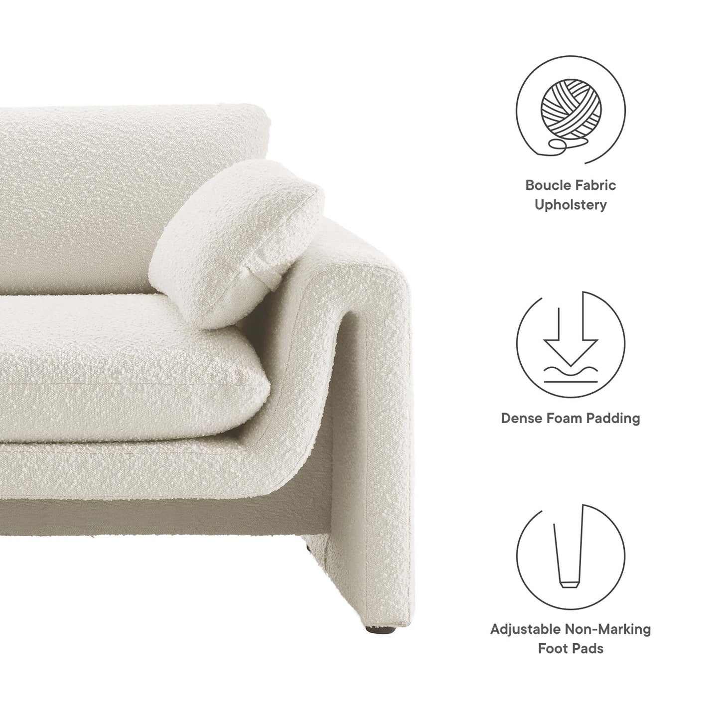 Shoreline | Boucle Fabric Sofa