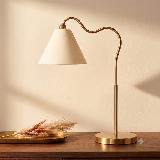After Hours | Brass Arc Table Lamp