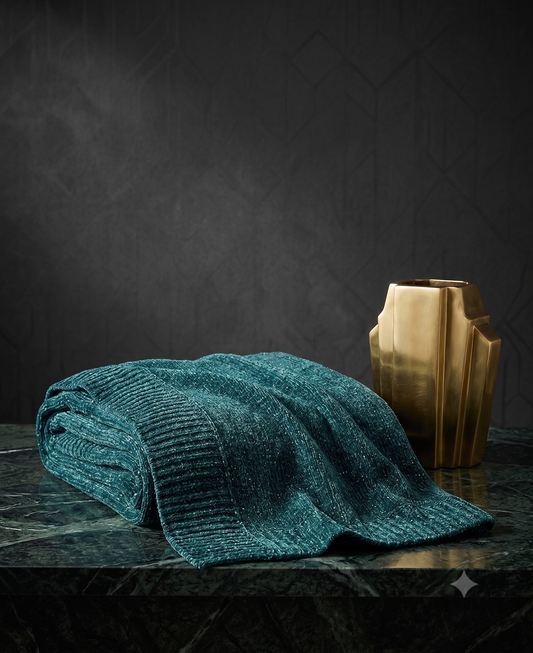 Intermission | Teal Chenille Throw