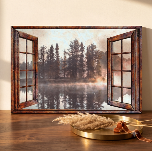 October Light | Autumn Lake Canvas Art