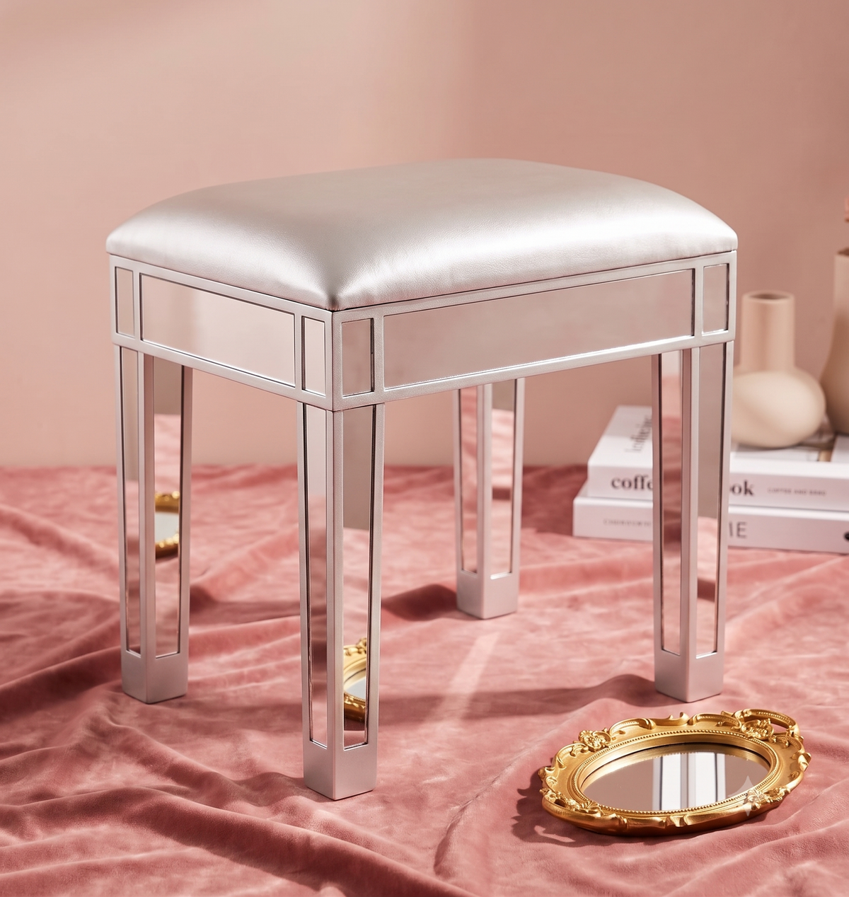 Dressing Room | Mirrored Vanity Stool