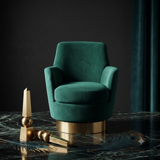 Ovation |  Emerald Velvet Swivel Chair