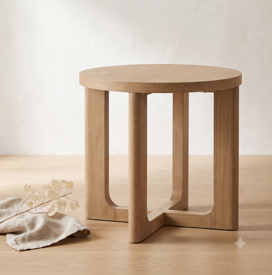 Clearing | Round Sculptural End Table