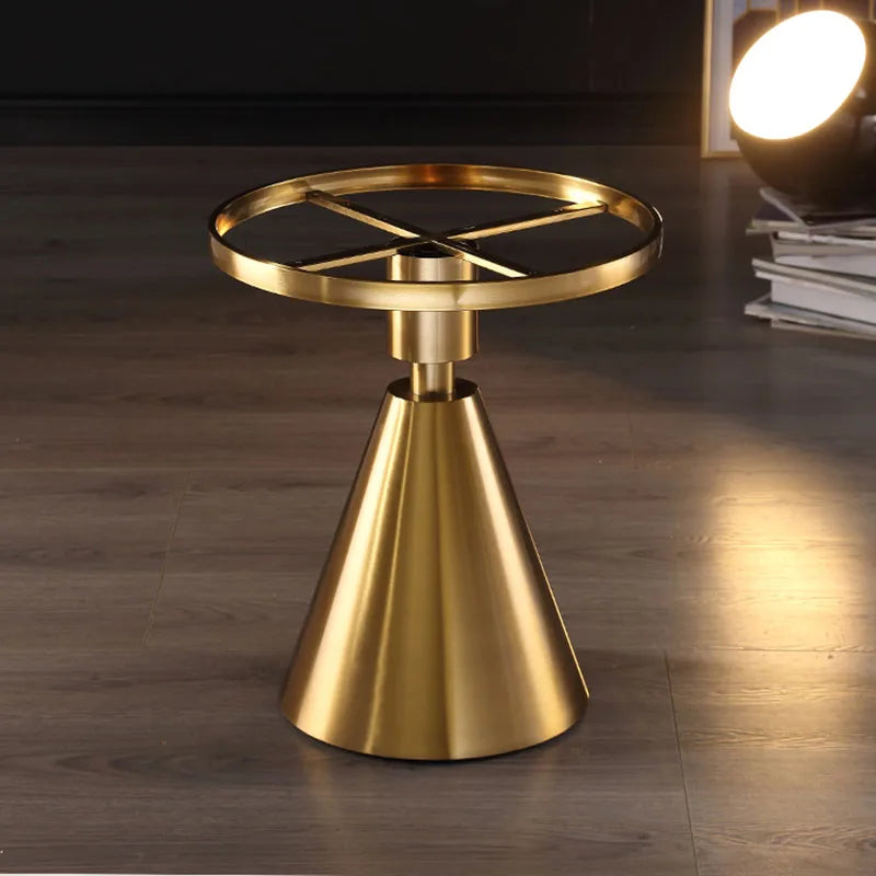 Pedestal | Gold & Marble Round Table