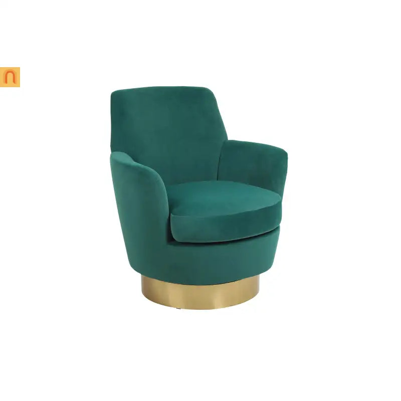 Ovation |  Emerald Velvet Swivel Chair