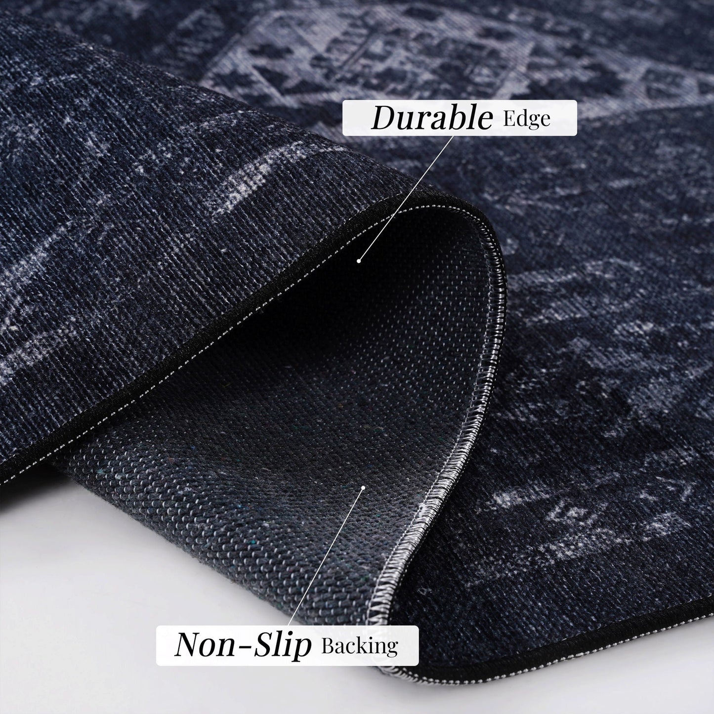Nightfall | Washable Area Rug (Black/Gray)