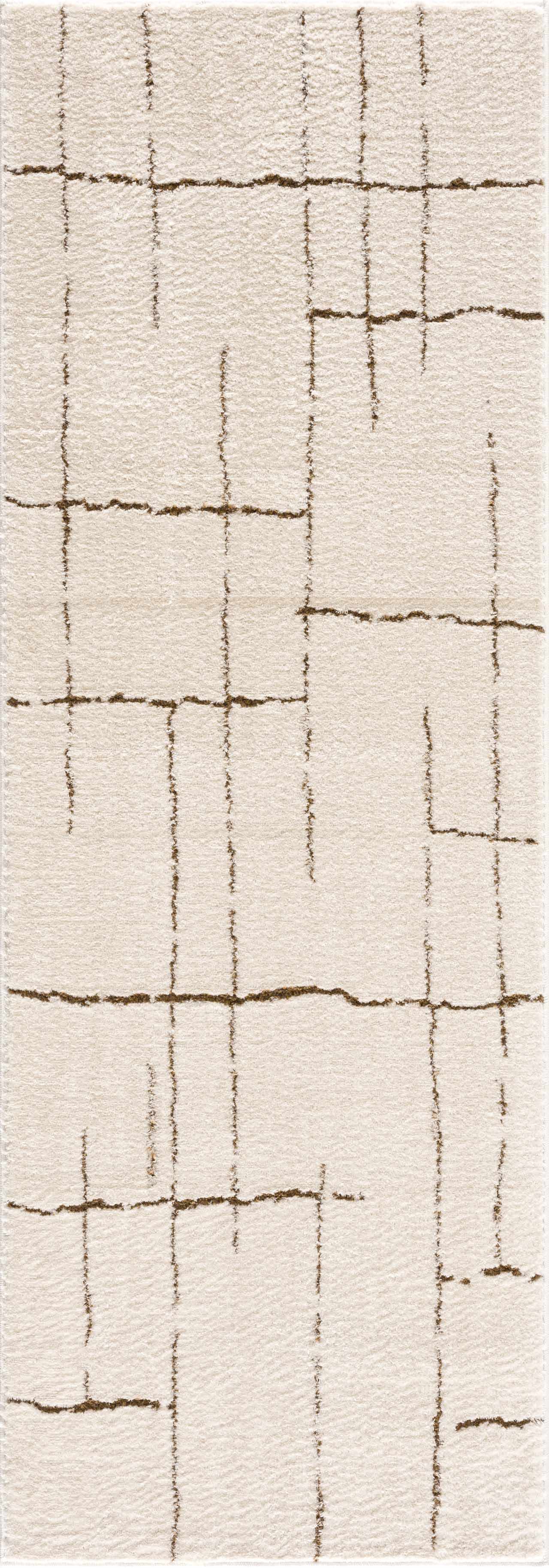 Gridline | Ivory & Brown Area Rug