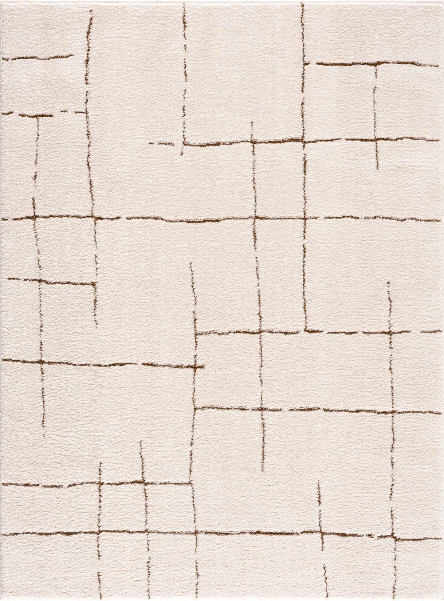 Gridline | Ivory & Brown Area Rug