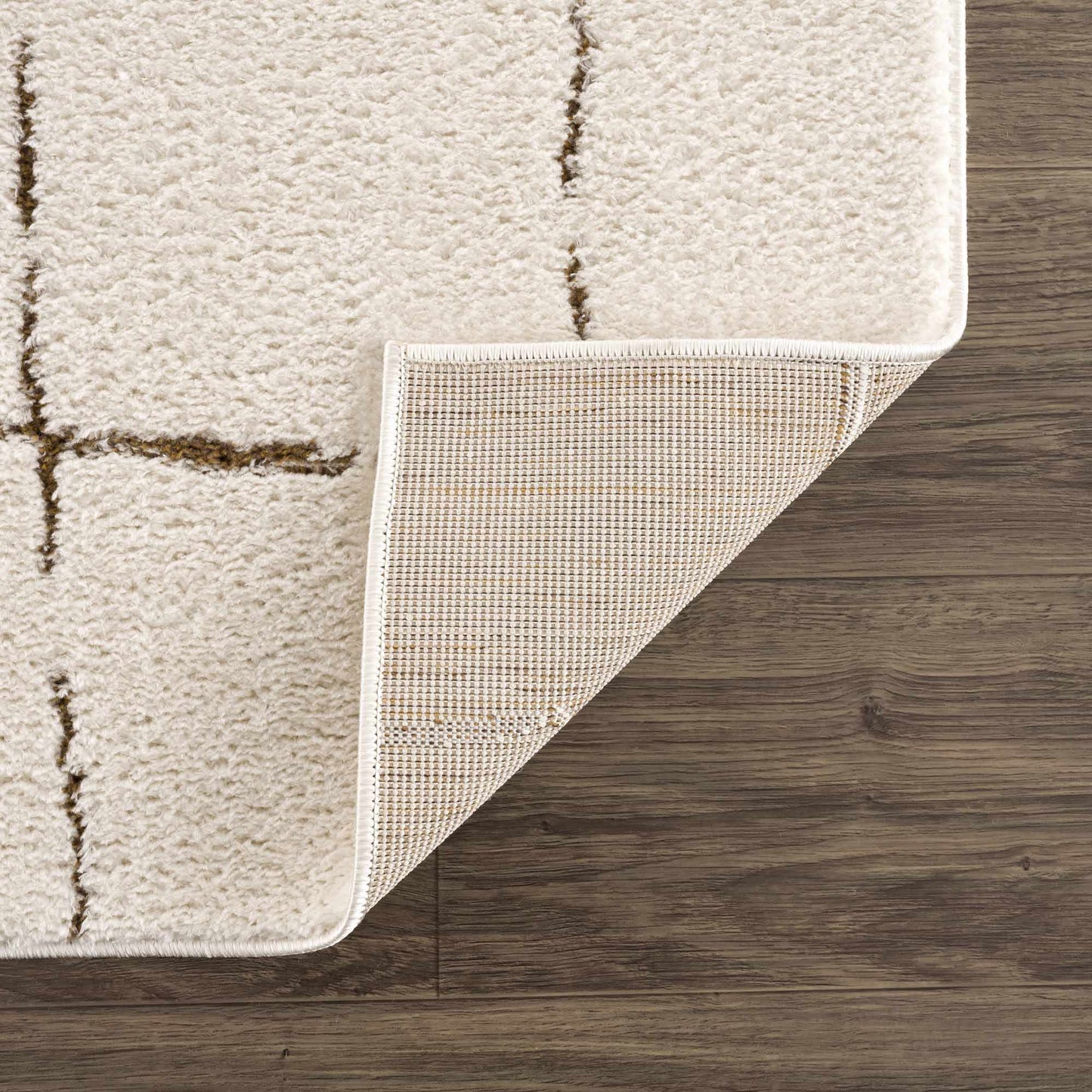 Gridline | Ivory & Brown Area Rug