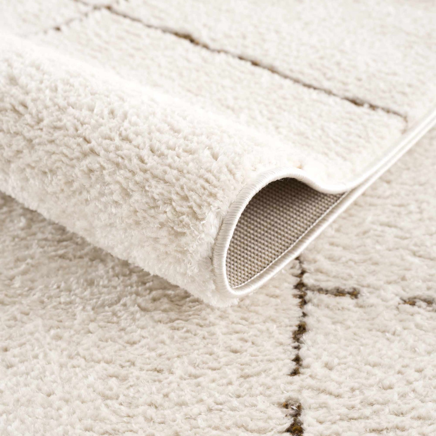 Gridline | Ivory & Brown Area Rug