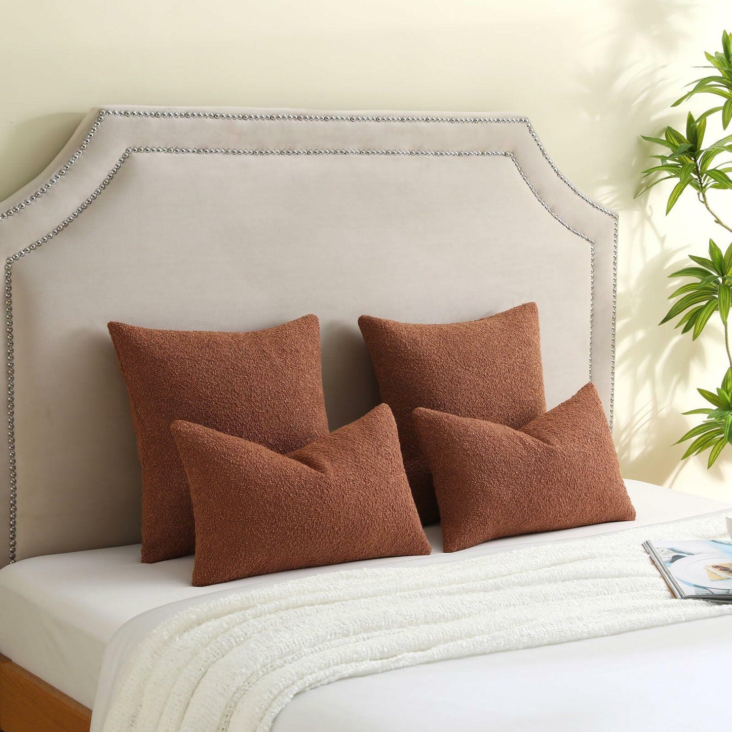First Chill | Rust Boucle Pillow Covers (Set of 2)