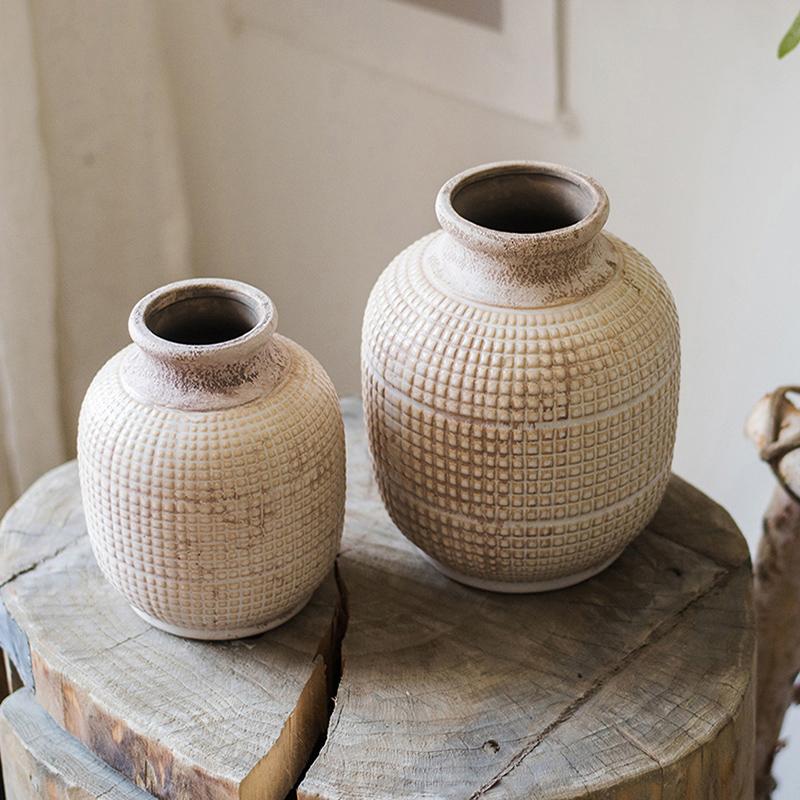 Gathered | White Textured Ceramic Vase