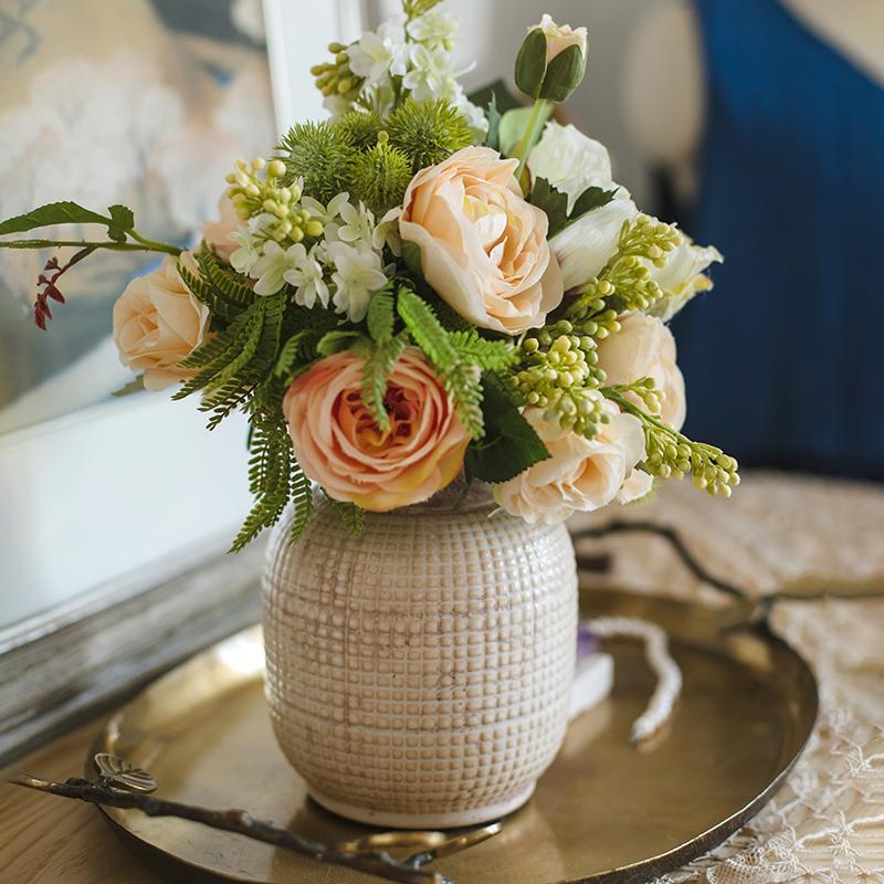 Gathered | White Textured Ceramic Vase